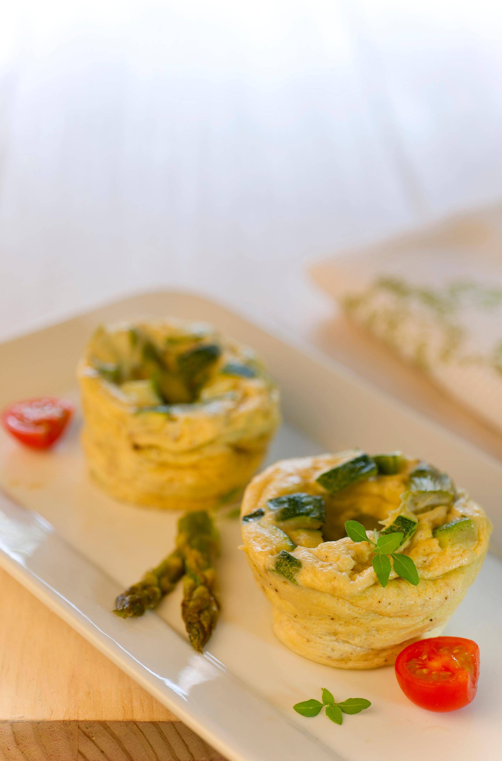 Pudding de espárragos trigueros y calabacín - Receta Companion | Moulinex