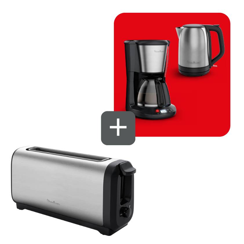 Promo Pack Desayuno Subito 5: Tostadora + Hervidor + Cafetra de filtro