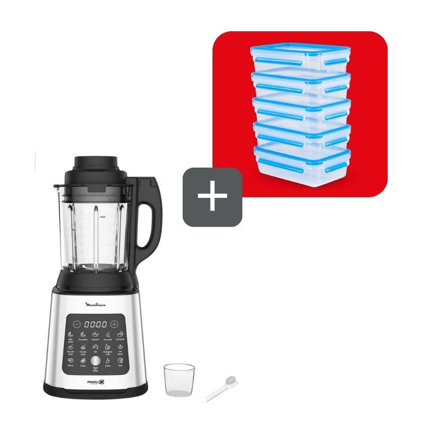 Promo Pack Batch Cooking: Batidora Perfect Mix Cook + Herméticos